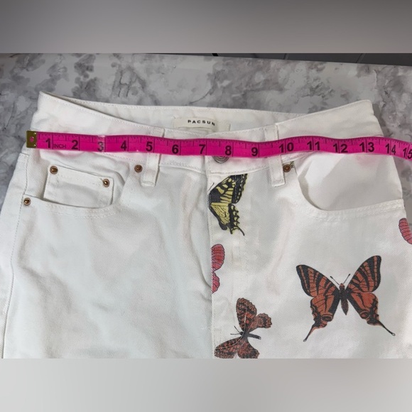 Pacsun Women's Butterfly 90's Boyfriend Straight Leg crop Jeans - Size 27 - Picture 4 of 12